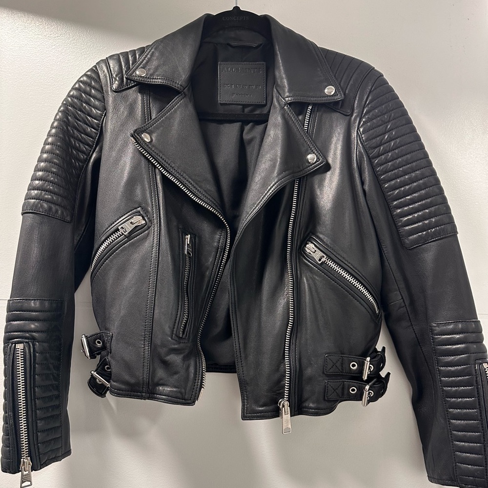 AllSaints - Estella Leather Biker Jacket